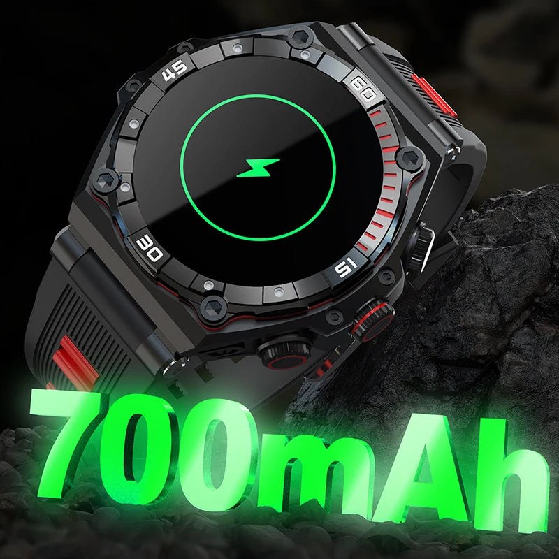 

1.43inch 466*466 HD AMOLED Display Bluetooth Call Smart Watch 700mAh Extra Long Standby Big Battery IP68 Waterproo Smartwatch