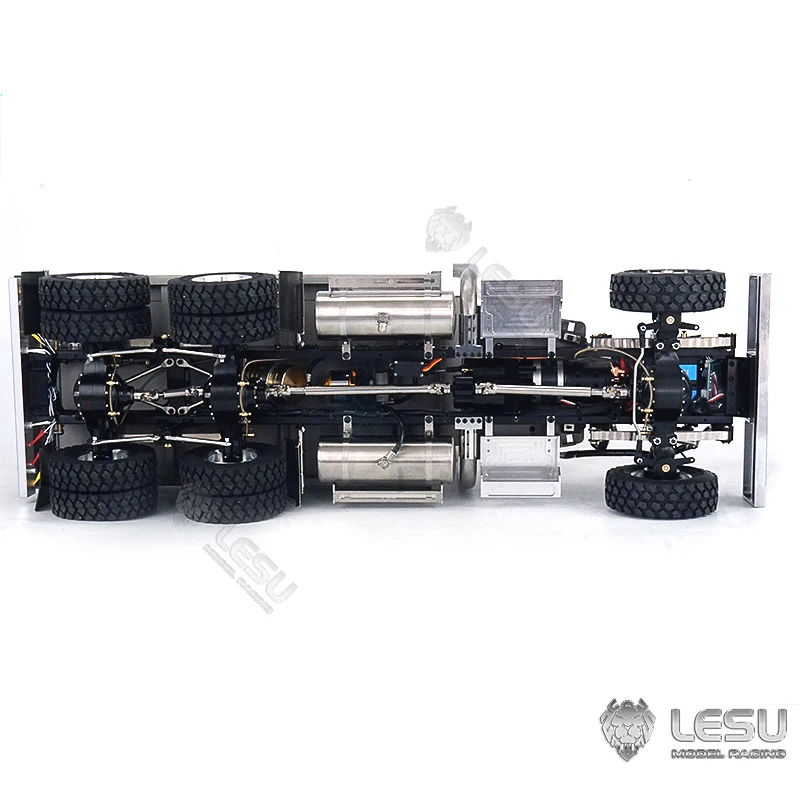 LESU RC 1/14 6x6 Hydraulic Dumper Trucks Metal Radio Control Dump Car KIT Model With Buckert Light Sound Motor For Adult Th20217 6