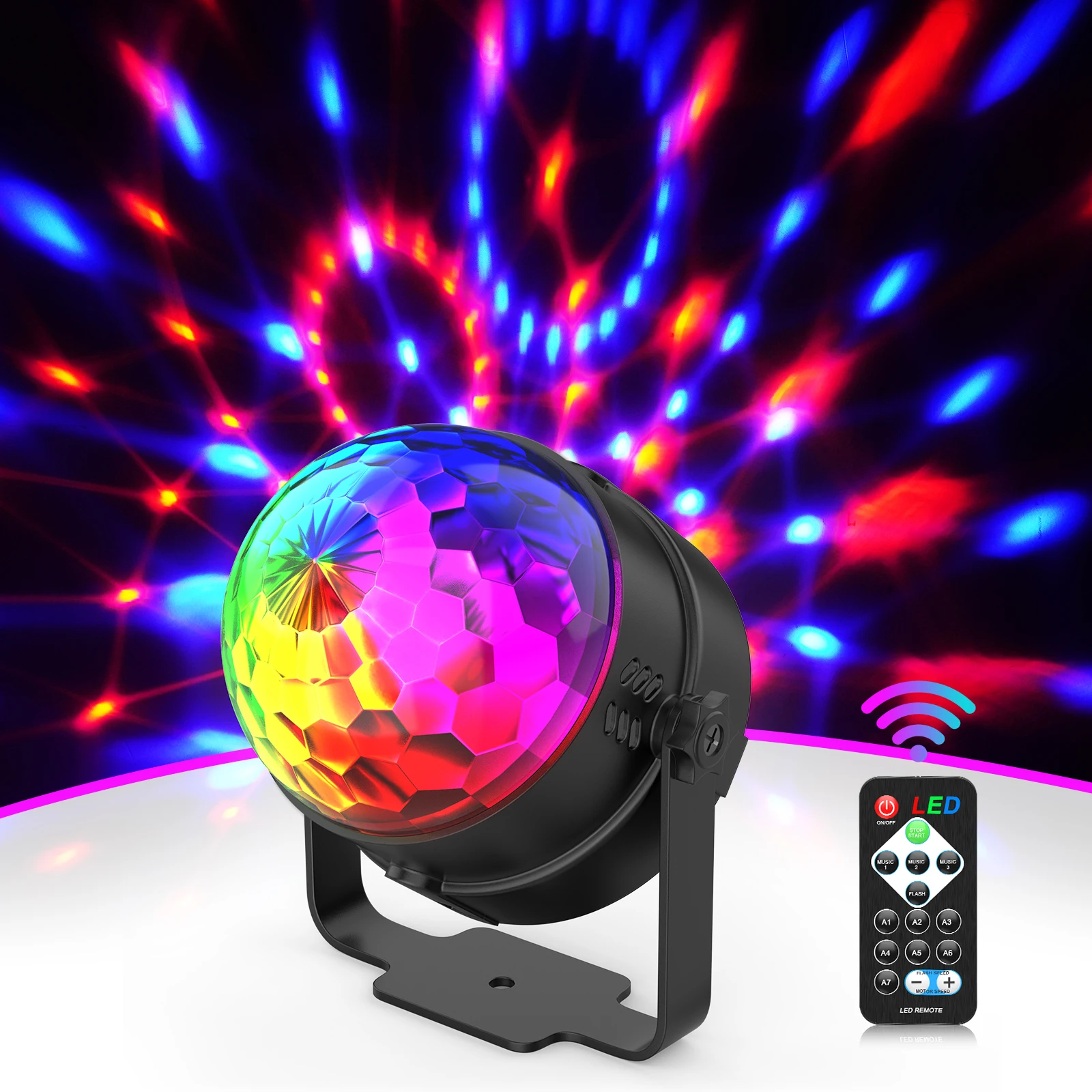 USB MINI Magic Ball Sound Control Led Lighting Effect Lighting Disco Car UV Atmosphere Light Decoration Family Party Light mini rgb color usb powered led stage light ball sound activated portable colorful atmosphere decoration for wedding birthday ktv