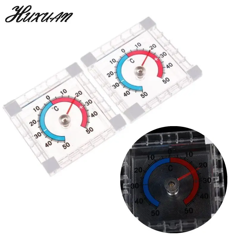 

1/2pcs Temperature Thermometer Window Indoor Outdoor Wall Garden Home Graduated Disc Measurement