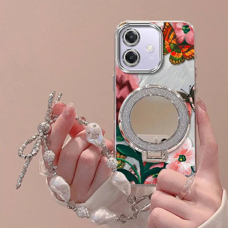 Vivid Flowers Bracelet Holder Phone Case Cover