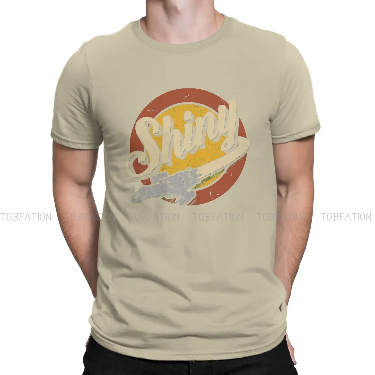 Shiny Firefly Inspired Sci-Fi Loose Cotton Men's T-Shirt