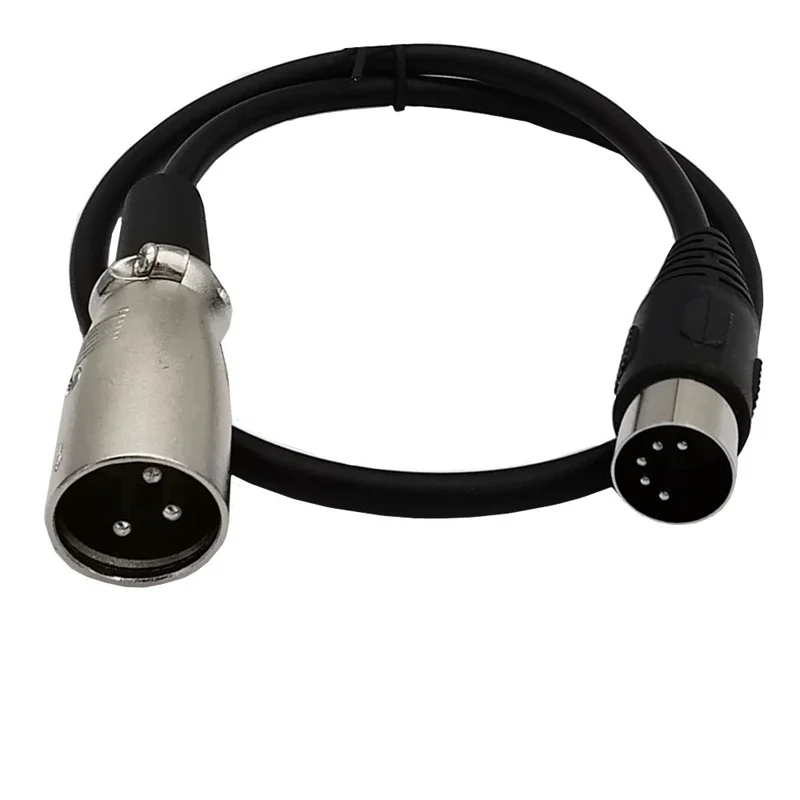 0.5m MIDI DIN 5핀 수컷에서 XLR 3핀 수컷/암컷 오디오 케이블, MIDI 또는 XLR 커넥터가 있는 악기나 케이블과 연결하기 위한 케이블