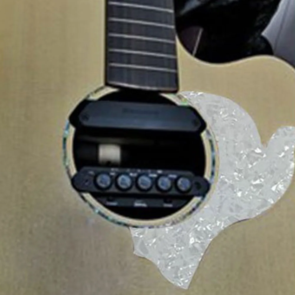 Schlagbrett für Akustikgitarre, leeres Blatt, selbstklebende, dünne Schutzfolie, 20 x 17 cm, Zelluloid/PVC-Gitarrenzubehör – Detail 4