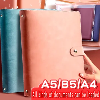 Cartella Portadocumenti in Pelle PU A4/A5/B5 |   Organizzatore di documenti di grande capacità |   Portafoglio Portatile per la Conservazione di Documenti a Casa e in Ufficio