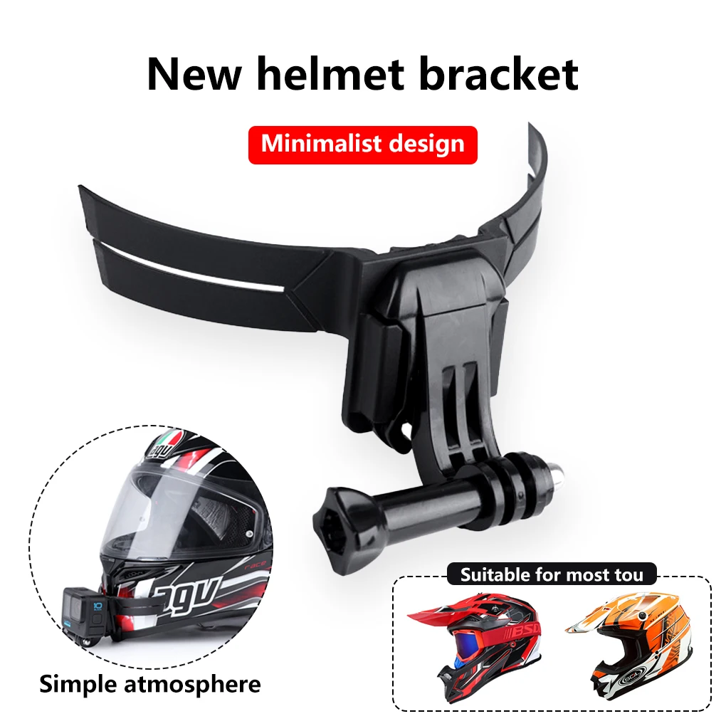 Motorcycle Helmet Adhesive Soft Camera Mount Chin Bracket Holder Outdoor Cycling Supplies Replacement for GoPro