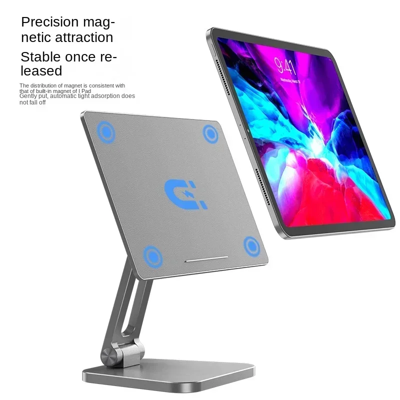 Suporte Magnético Rotativo para Apple Ipad Pro Suporte de Metal Ímã Ângulo Ajustável Suporte Desktop Ipad Pro Air 11 in 12 in - Imagem 5
