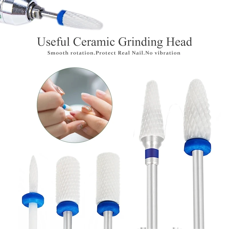 Ceramics Nail Drill Bits Milling Cutter For Manicure Gel Nail Drill Nail Sanding Cap Nails Accessories And Tools 3