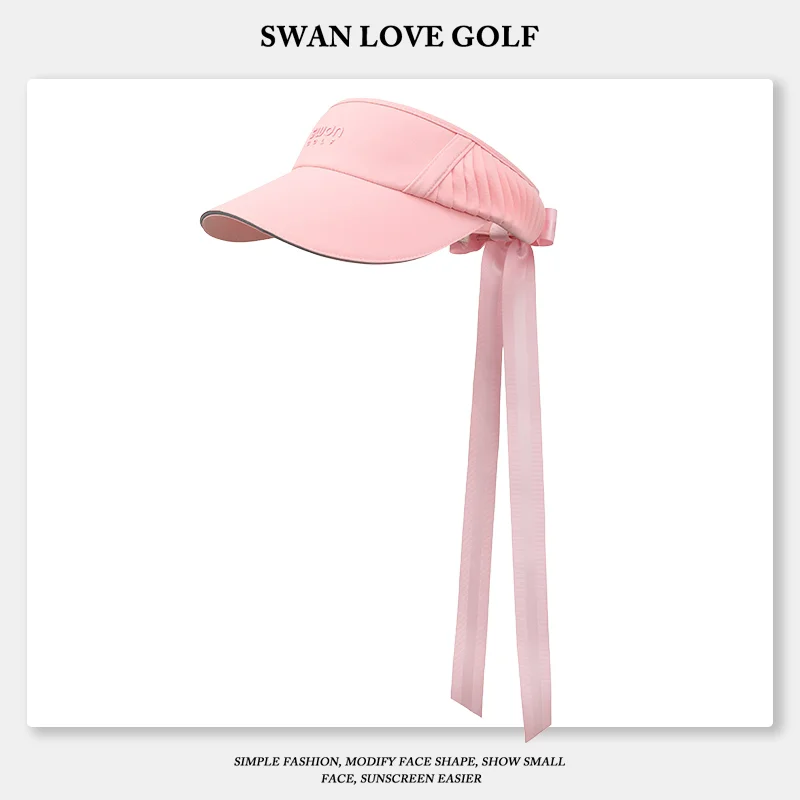 SG new high quality golf sports cap for woman with bowknot ribbon ladies tennis running sunscreen empty top hat female outdoor