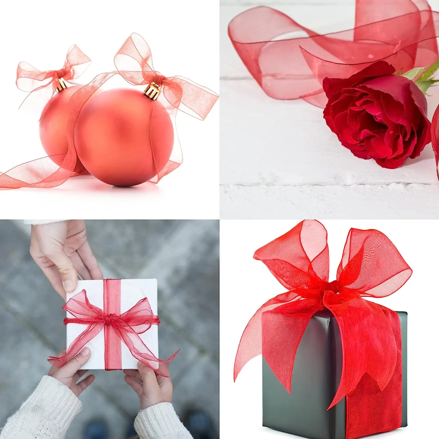 시폰 오간자 새틴 리본, 선물 포장 장식, 웨딩 부케, 파티 화환, 레이스 원단, 롤 당 50 야드