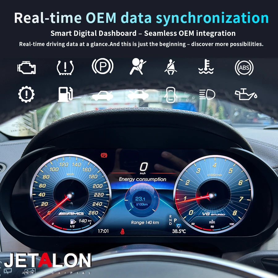 LCD Digital Dashboard Cluster For Benz ML GL GLE GLS W166 X166 2012-2019 Years Auto Instrument Paneel Cockpit Speedme CARPLAY 5