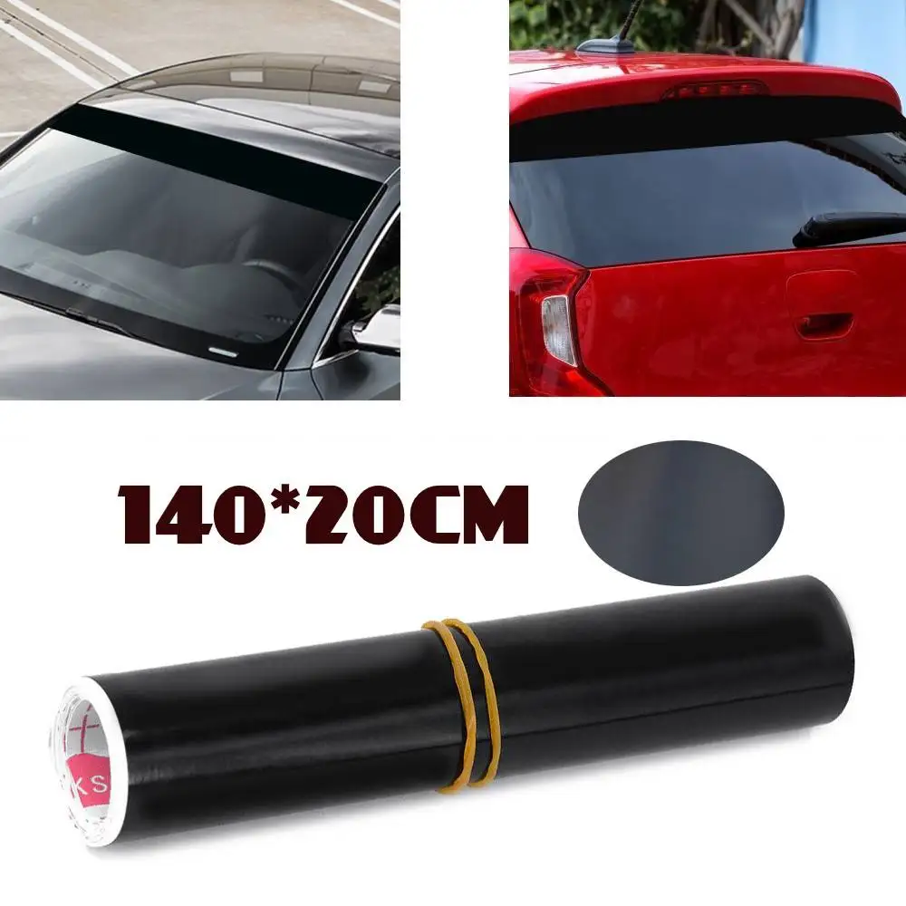 Gloss Black Car Sticker Windscreen Sun Strip Rear Front Windshield Banner Strip Sunstrip