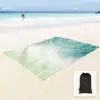 Sand Proof Beach Blanket Sand Proof Mat with Corner Pockets and Mesh Bag for Beach Party,Travel,Camping,Blue and Pink Mandala 5