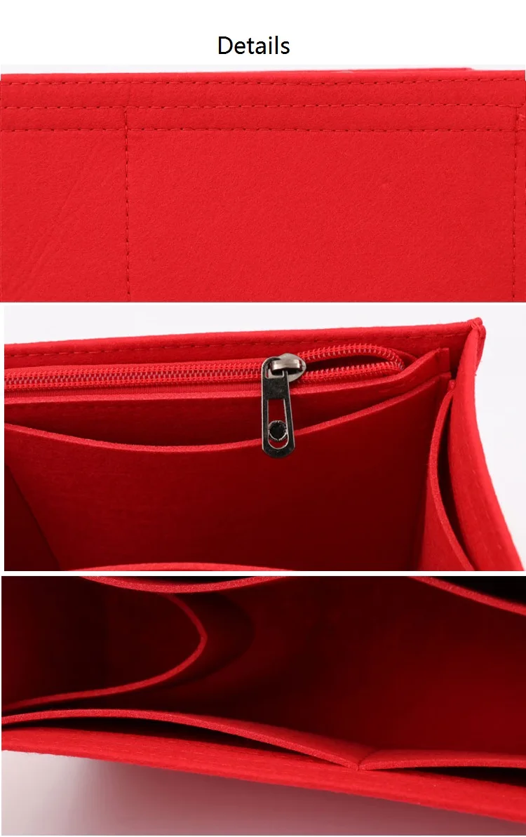 Fits ONTHEGO Tote 3MM Premium Felt Insert Bag Organizer Cosmetic Bag Handbag Shaper Organizer Travel Inner Purse