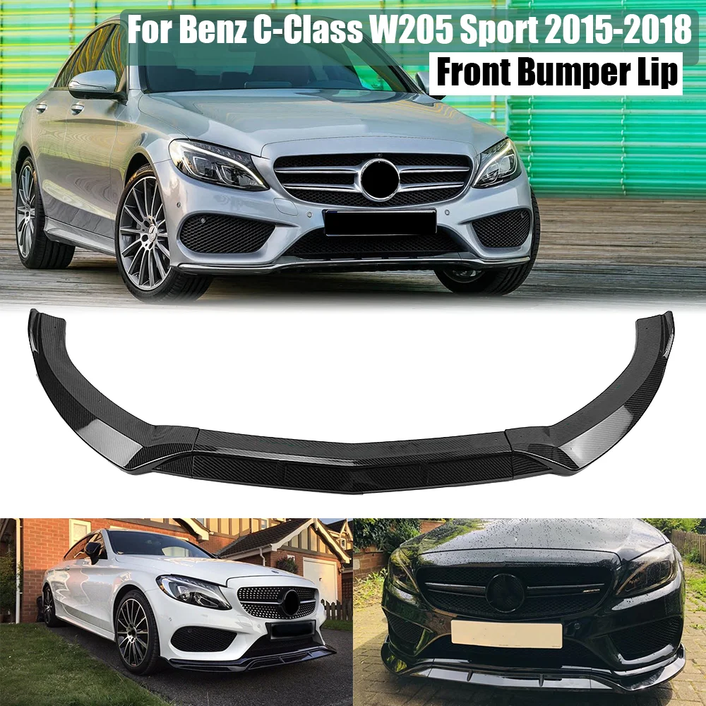 

Передний бампер, нижний спойлер, защита Бампера Для Mercedes-Benz C-Class W205 Sport 2015-2018 C180 C200 C300, автомобильный Стайлинг