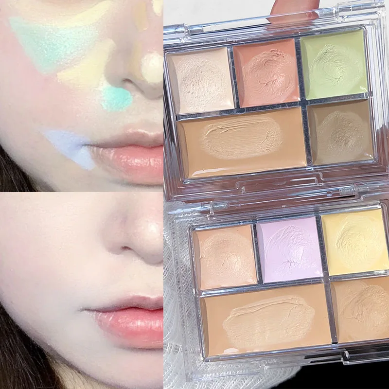 Five-color Concealer Palette Lasting Moisturizing Natural Full Coverage Dark Circles Acne Makeup Even Skin Tone Foundation Cream 2
