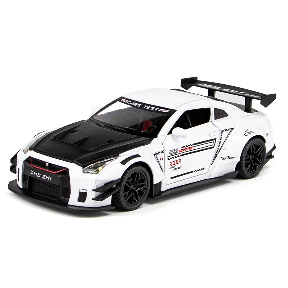 1:24 Nissan Skyline Ares GTR R35 Diecasts & Toy Vehicles Metal Toy Car Model High Simulation Pull Back Collection Kids Toys 1 24 alloy nissan skyline ares r35 racing diecasts