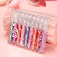9Pcs/Sets Glitter Lip Glaze Liquid Lipstick Set Shine Lip Gloss Gift Box Natural Moisturizer Waterproof Lips Makeup For Women 1