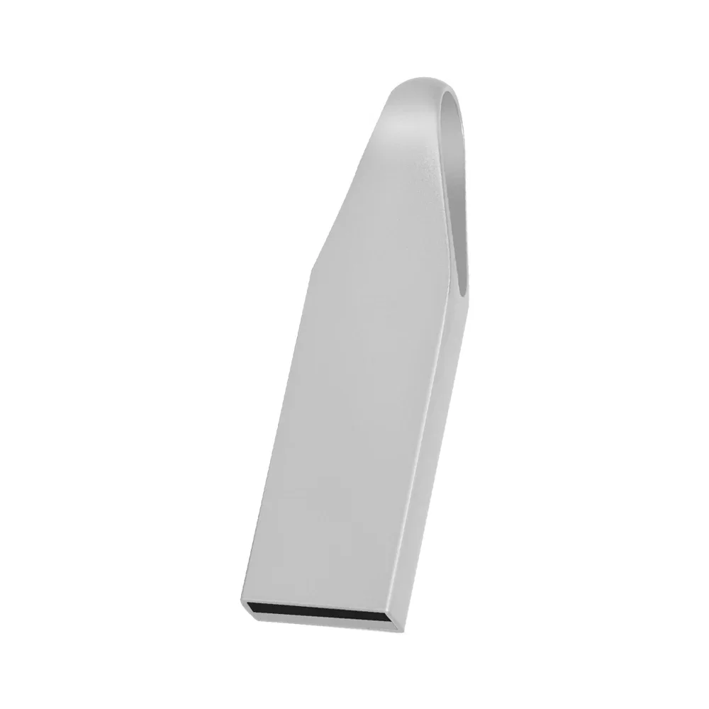 Sleek Silver Waterproof USB Flash Drive - High-Capacity Storage Solution