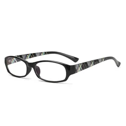 Ultra-Light Anti-Blue Light Floral Reading Glasses - Strength 150 (D-Black)
