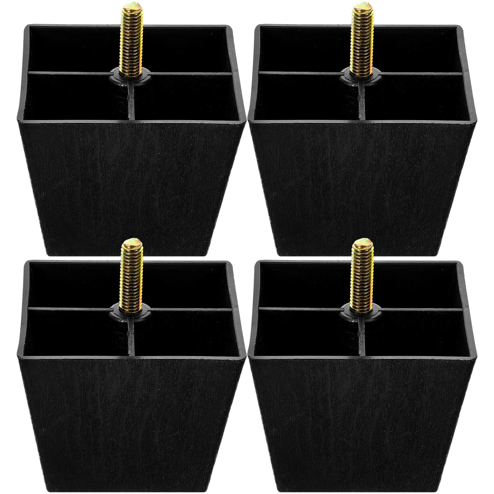 

4 Pcs Square Furniture Legs Home Forniture Replacement Parts Accents Couch 3 Inch Metal Dresser Feet Décor