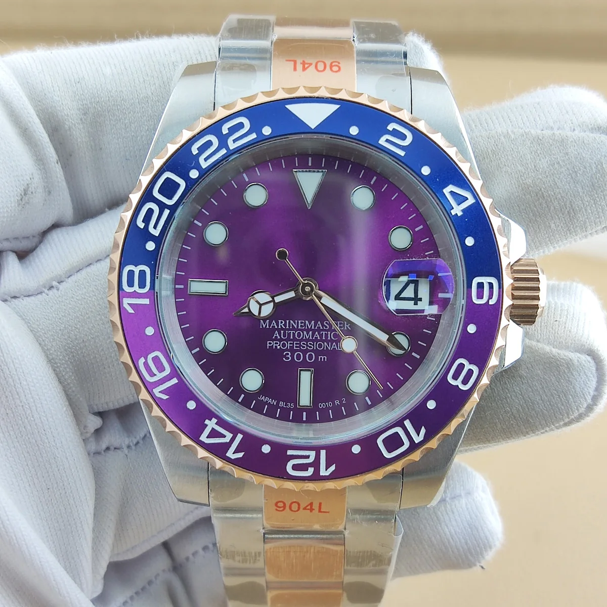 남성용 방수 스포츠 시계, 40mm 케이스, 스테인레스 스틸, 자동 기계식 시계, NH35 무브먼트에 적합