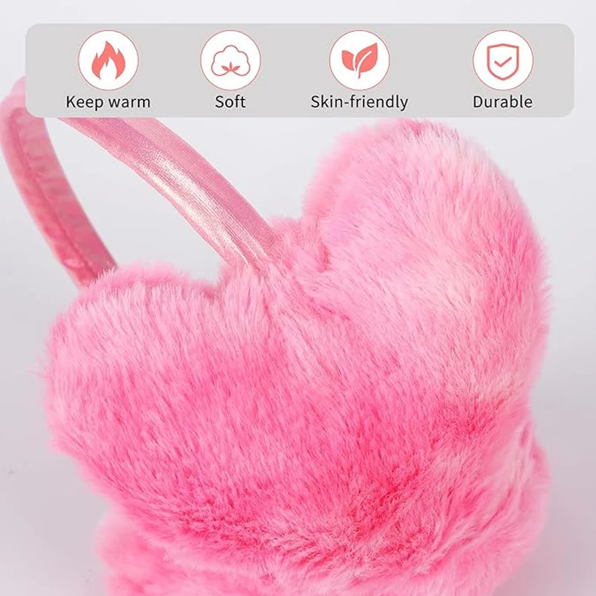 1 Pcs Earmuffs for Girls Women,Rainbow Winter Ear Cover,Warm Ear Muffs for Kids,Plush Warmers,Soft Protector