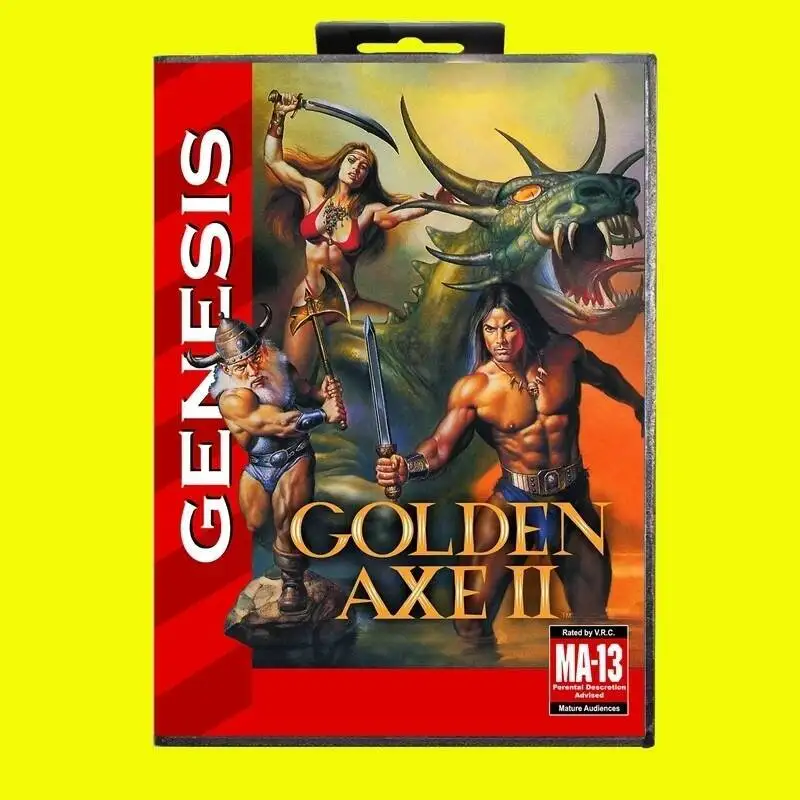 Golden Axe MD Game Card 16 Bit USA Cover for Sega Megadrive