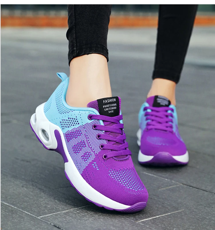 Fashion Sneakers Lace-up Shoes Women Outdoor Women's Sneakers Vulcanize Breathable Low Heels Sneakers Flat Shoes Woman Mujer