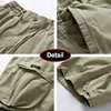 Men Summer Solid Color Outdoor Leisure Cargo Comfortable Shorts Men Elastic Waist Loose Straight High-Quality Design Shorts Male 6