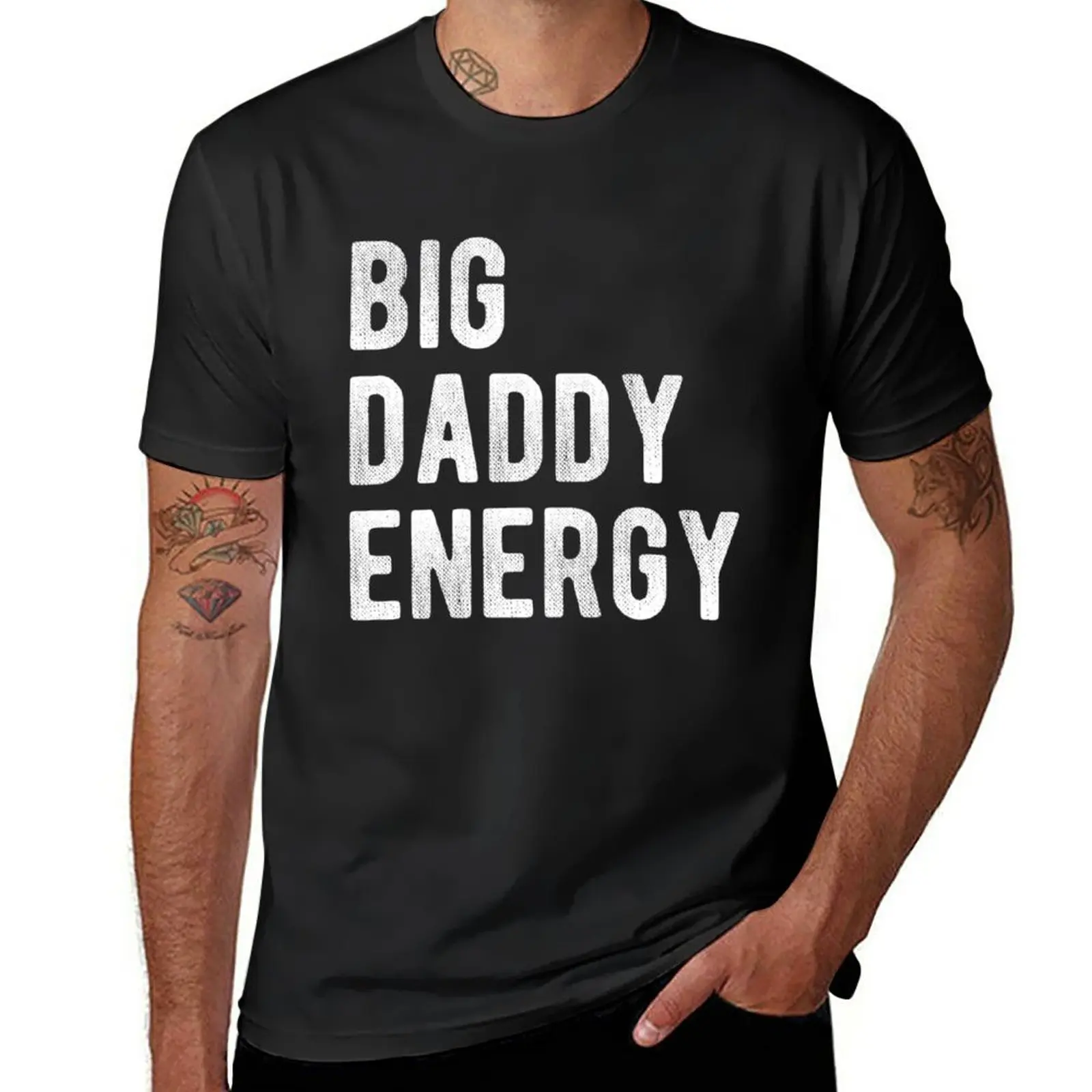 

New Big Daddy Energy Vintage Distressed T-Shirt Anime t-shirt summer tops men clothing