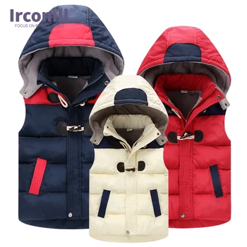 2024 Winter Kids Waistcoats Children Vest Warm Hooded Coat Infant sleeveless Jacket Cotton Kid Clothe Boy Girl Outwear 1
