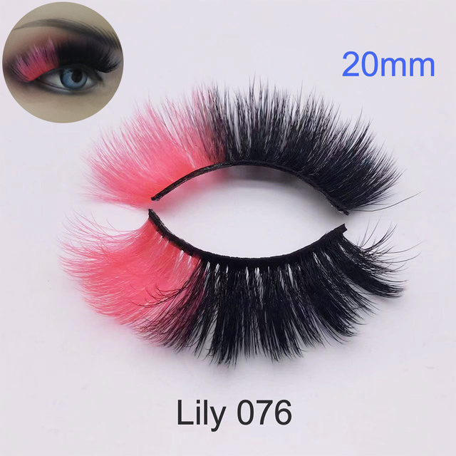 Mix Color False Lashes Ombre Natural Long Colorful Eyelashes Bulk Dramatic Makeup Fake Lash Party Colored Lashes Wholesale