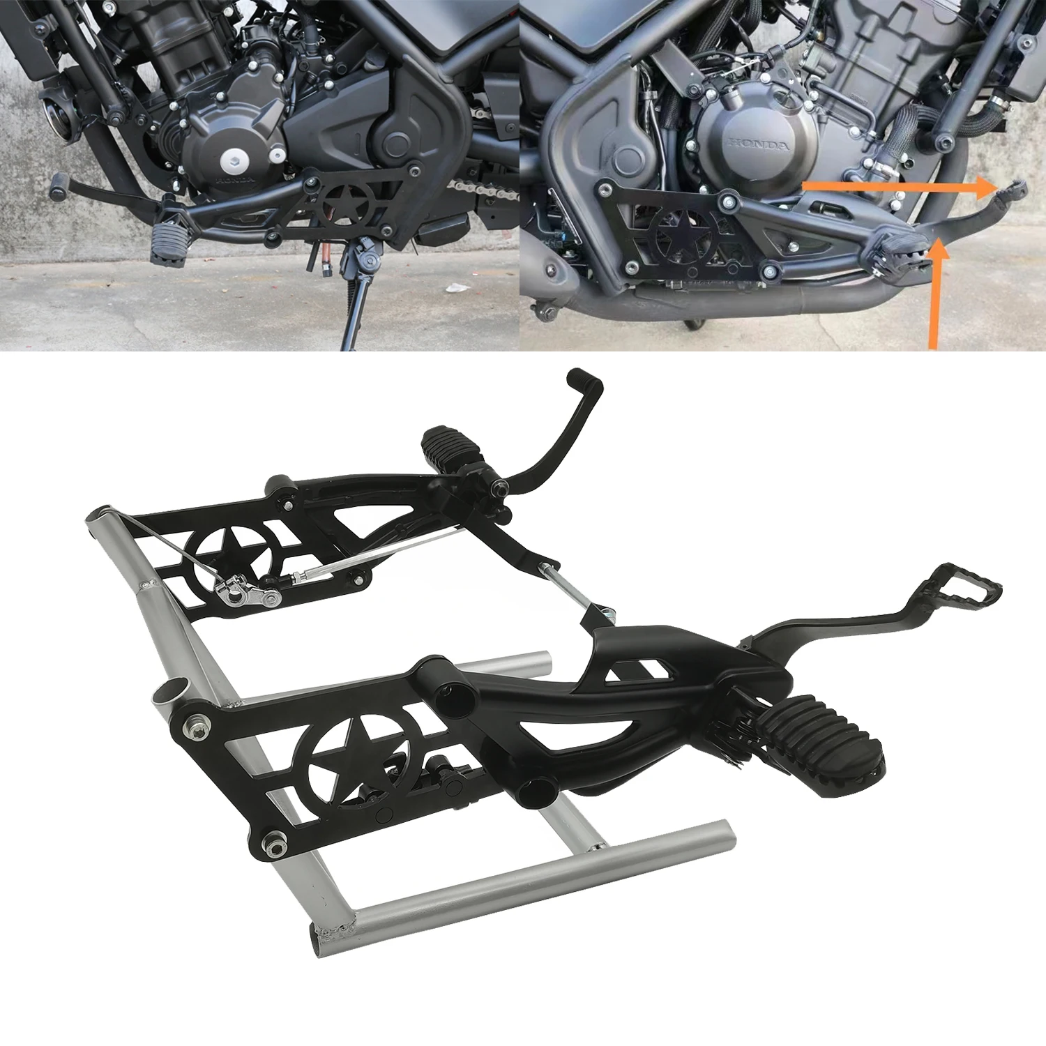 615CMForwardControlPegRestExtensionForHondaRebelCMX300CMX