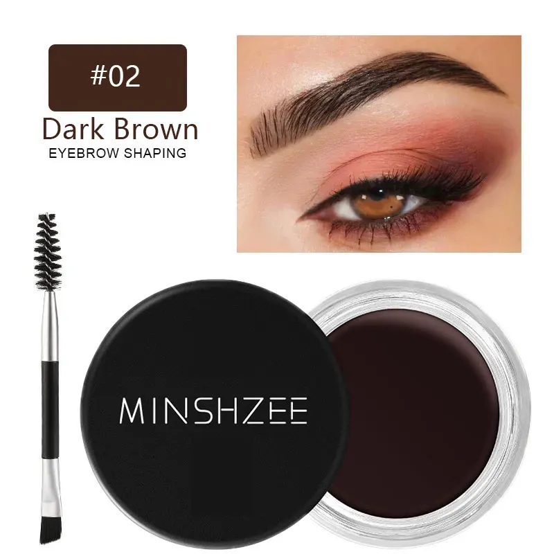 방수 및 땀 방지 눈썹 포마드, 빠른 건조, 눈썹 염색 크림 다크 브라운, 라이트 브라운 다크 브라운 눈썹 그리기, 깨지지 않는 L