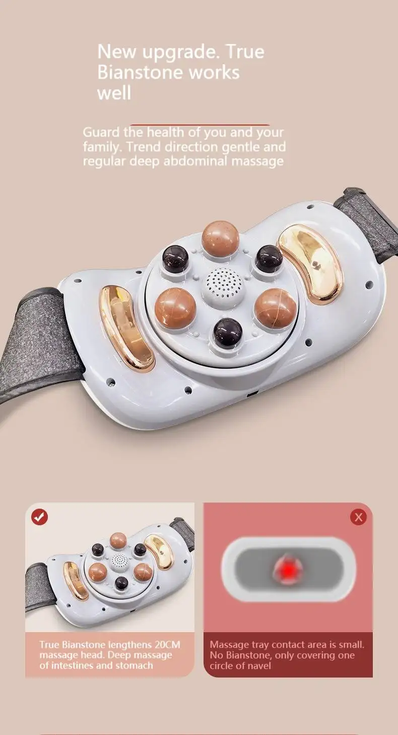 Bian Stone Rubbing Abdominal Instrument Belly Electric Moxibustion Therapy Hot Compress Massage Belt Automatic Abdomen_voghion.com