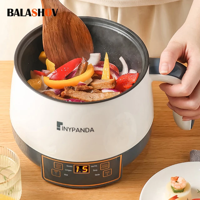 Olla arrocera eléctrica antiadherente para el hogar, olla caliente de 220V,  2L, sartén eléctrica múltiple, máquina de cocina de alimentos - AliExpress