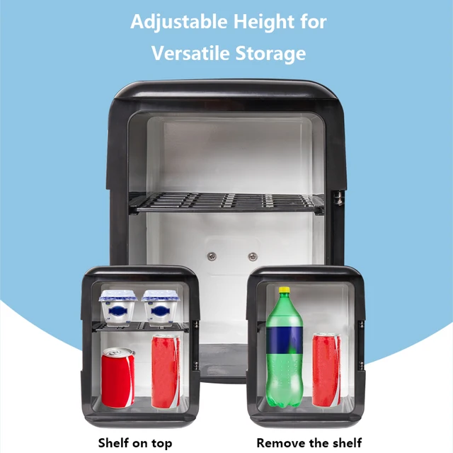 iceBlue 4L/6 Can Multifunctional Low Noise Mini Refrigerator Warmer Cooler Makeup Skincare Portable Fridge for Home Car 12V/120V 2