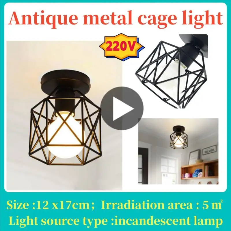 

Retro Industrial Style Ceiling Light Creative Modern Black Iron Craft Light