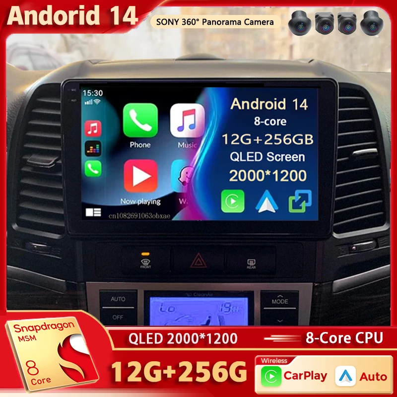 

Android 14 For Hyundai Santa Fe 2 2006-2012 2K QLED Android Car Radio Multimedia Video Player AI Voice CarPlay Head Unit Stereo
