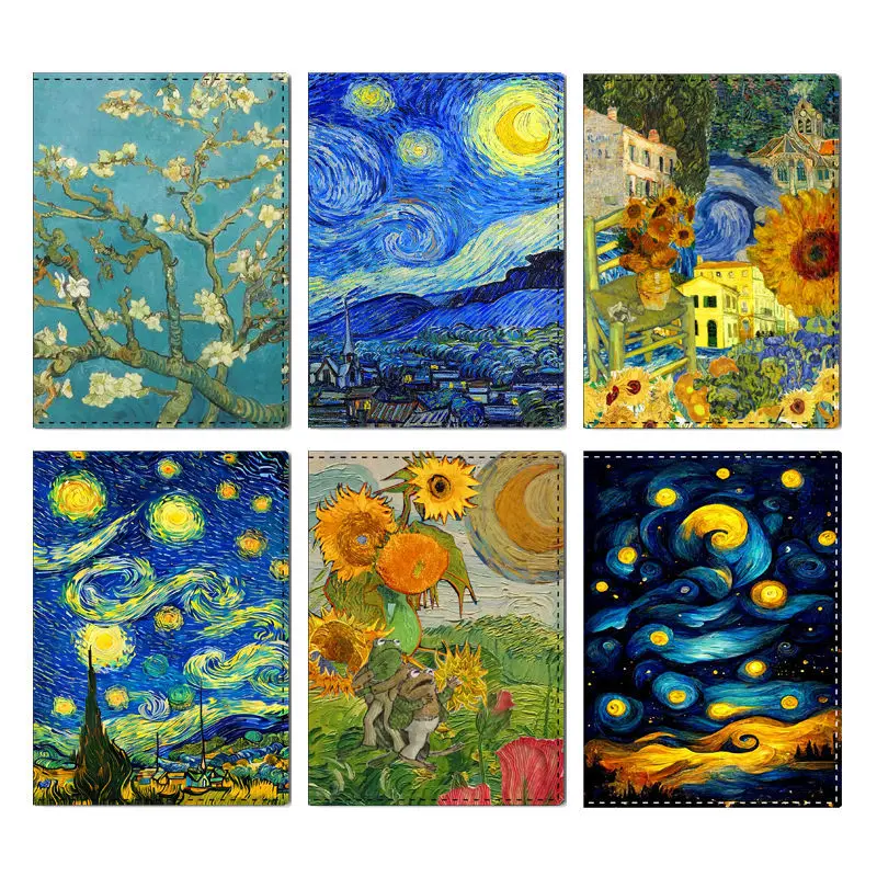 New Creative Van Gogh Oil Painting Passport Cover donna uomo accessori da viaggio The Starry Night Design protetto porta passaporto