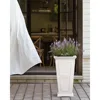 Fairmont Tall Plastic Planter - Large Outdoor Planter for Front Porch Crack Resistant All-Weather Use Classic Estate 1