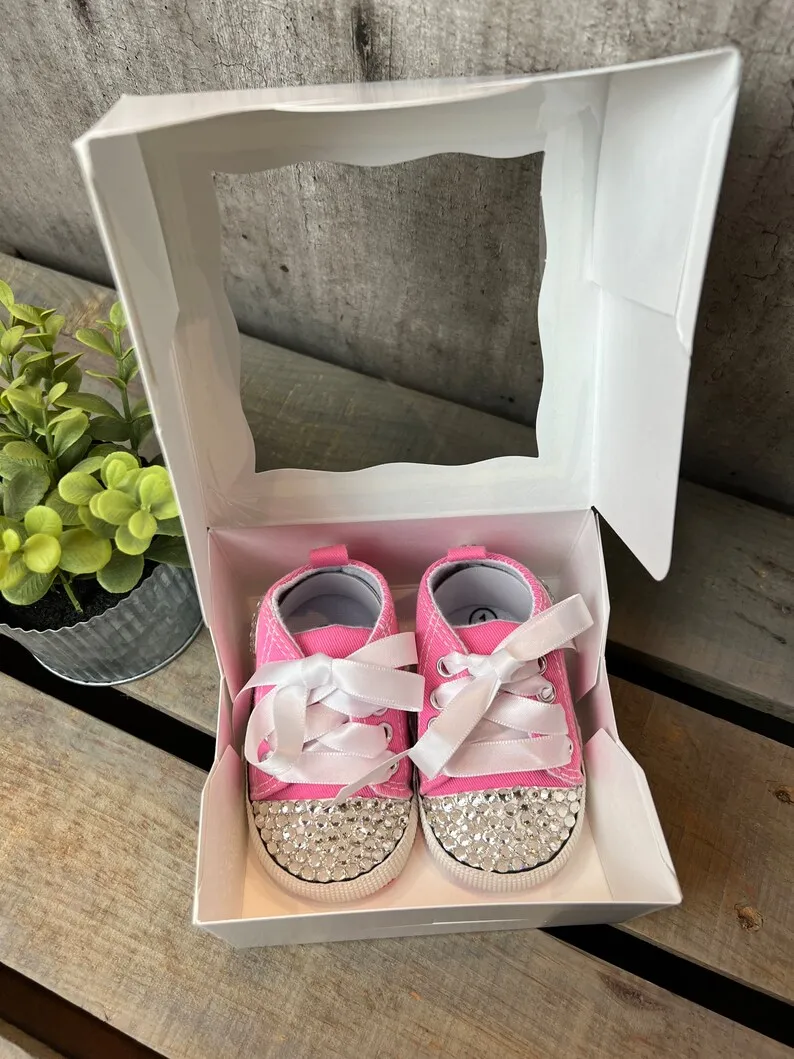 Canvas Sneakers Newborn Baby Boy Rhinestone