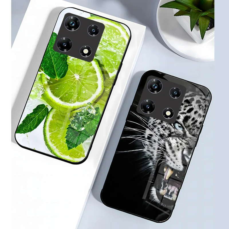 Luxury Shockproof Tempered Glass Phone Case Cover