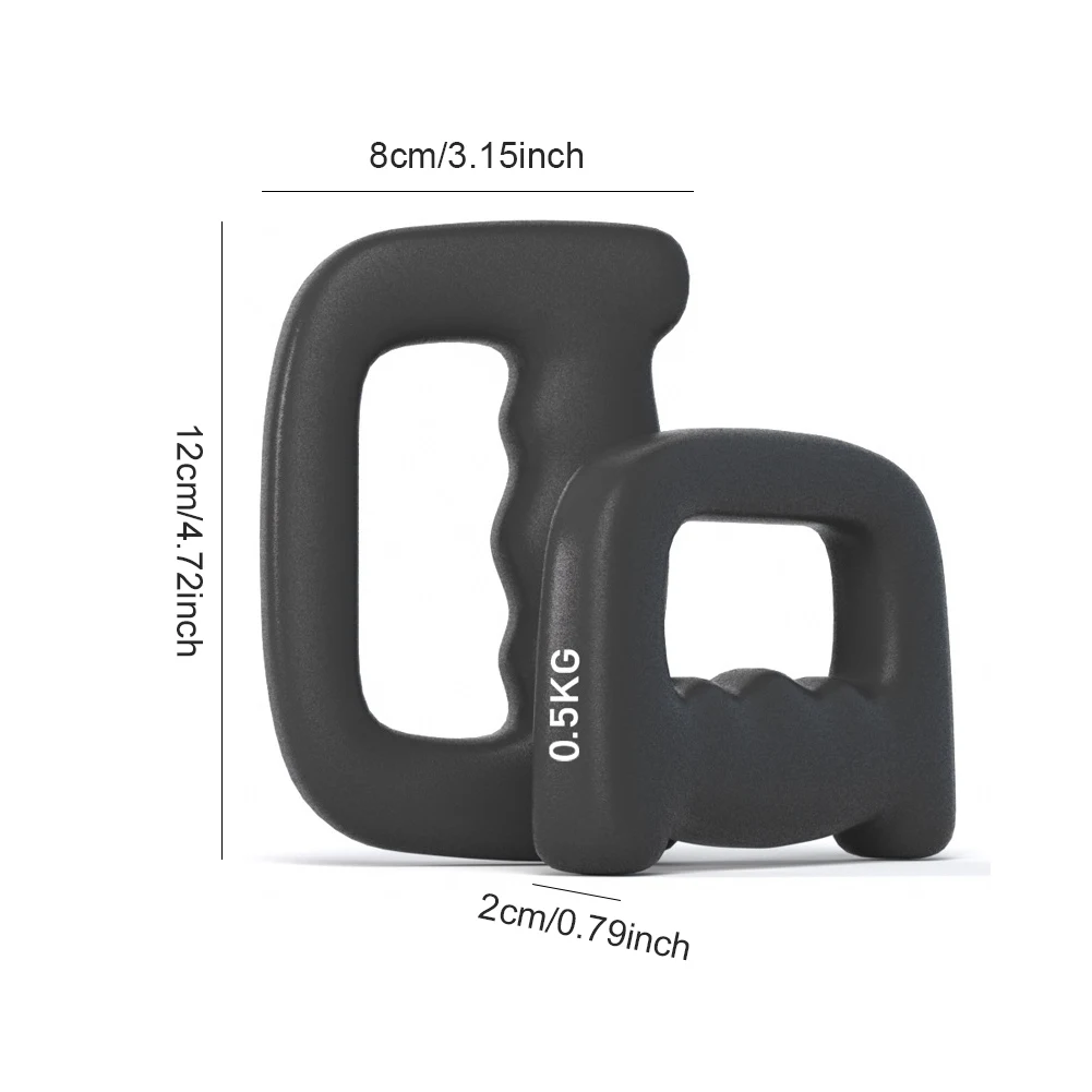 Boxing Hand Weights Ergonomic D Shaped Fitness Hand Weight Non-Slip Boxing Dumbbell 2Pcs for Strength Speed Explosive Power