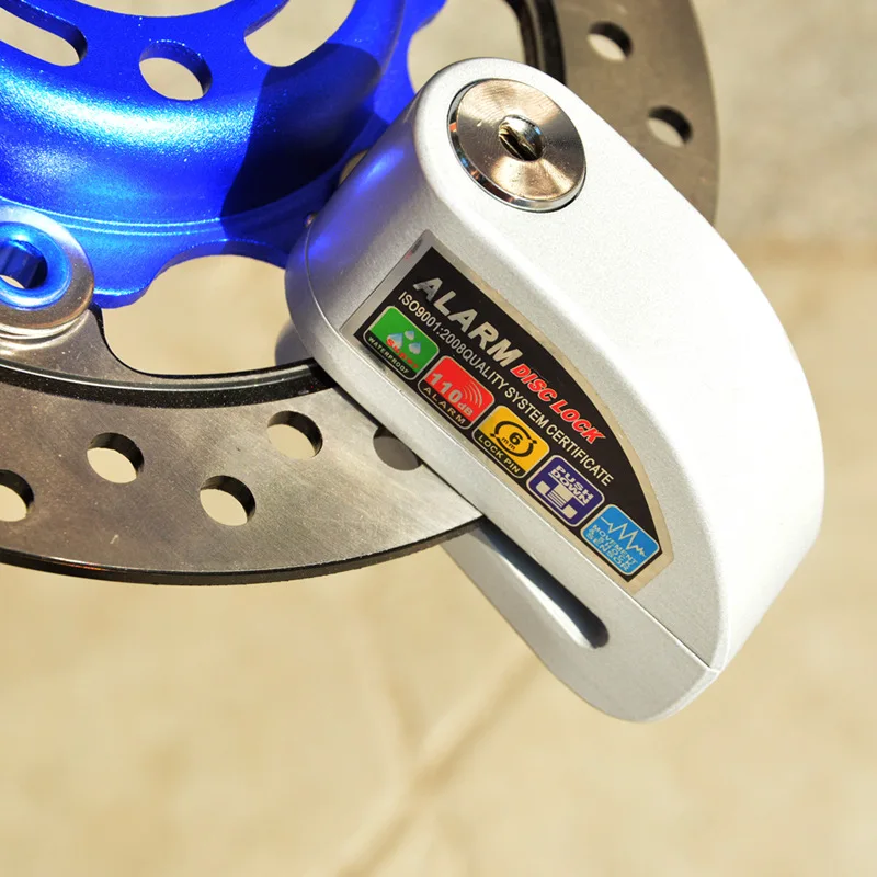 

Alarm Disk Lock Motorcycle and Bicycle 130dB High Volume Long Battery Life Key Free Lock Disk
