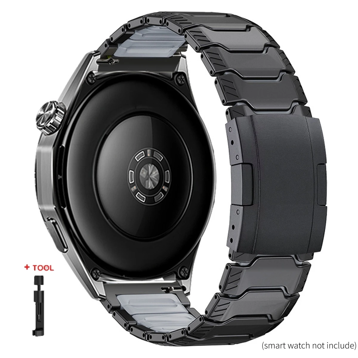 Premium 22mm Titanium & Silicone Watch Strap Bracelet