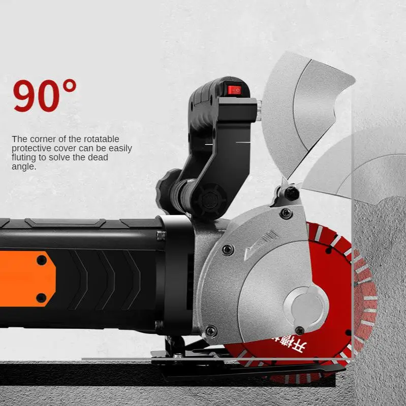 Electric Wall Chaser Steel Concrete Groove 5000r/min, Slotting Machine, Circular Saw Power Tool, 220V 5800W