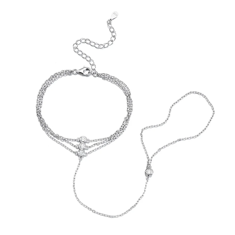 KNOBSPIN مويسانيتي فنجر أساور للنساء GRA معتمد 3 م...