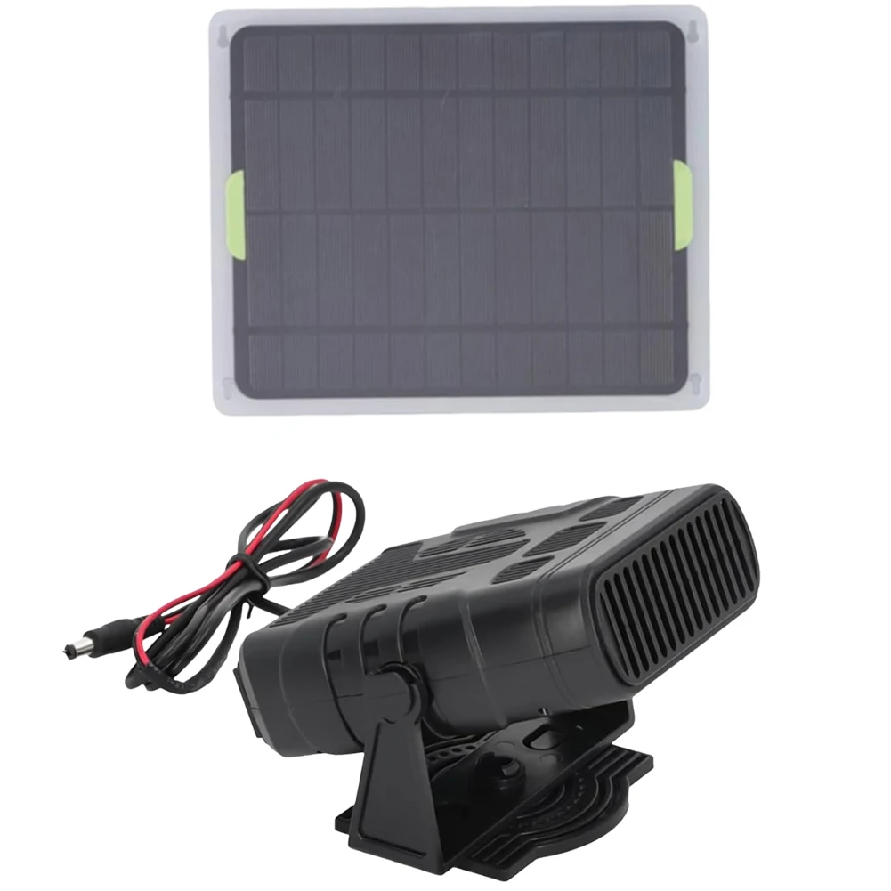20W Solar Powered Winter Electric Heater 12V 2A Car Heater Defroster Portable Windshield Deicer Outdoor Camping Warmer